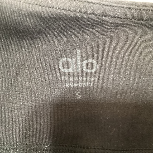 Alo Yoga Player 7/8 Leggings Size Small Black Green Colorblock Activewear - Picture 3 of 9